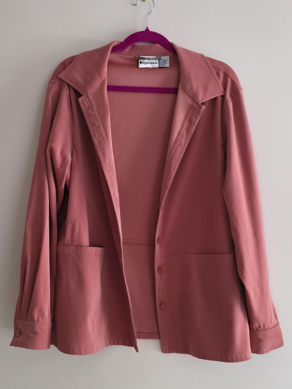 Vintage Rust Orange Faux-Suede Jacket